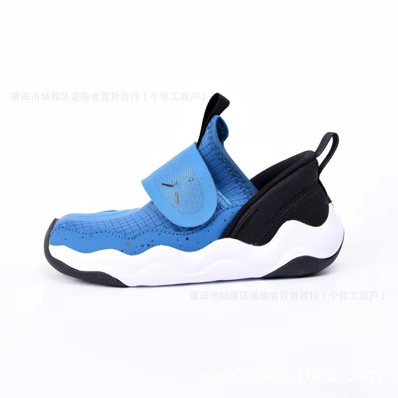 Putian Kidsren'S Shoes Pure Original High Version Aj1 Small Shark Mesh Mesh Breathable Kidsren'S Slip-On Sports Shoes - Image 1