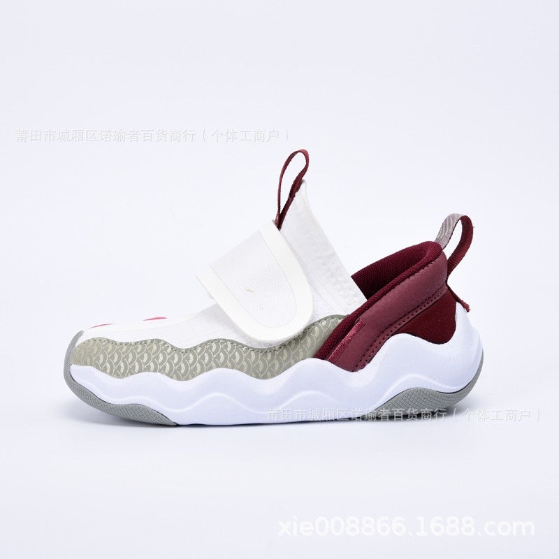 Putian Kidsren'S Shoes Pure Original High Version Aj1 Small Shark Mesh Mesh Breathable Kidsren'S Slip-On Sports Shoes - Image 4