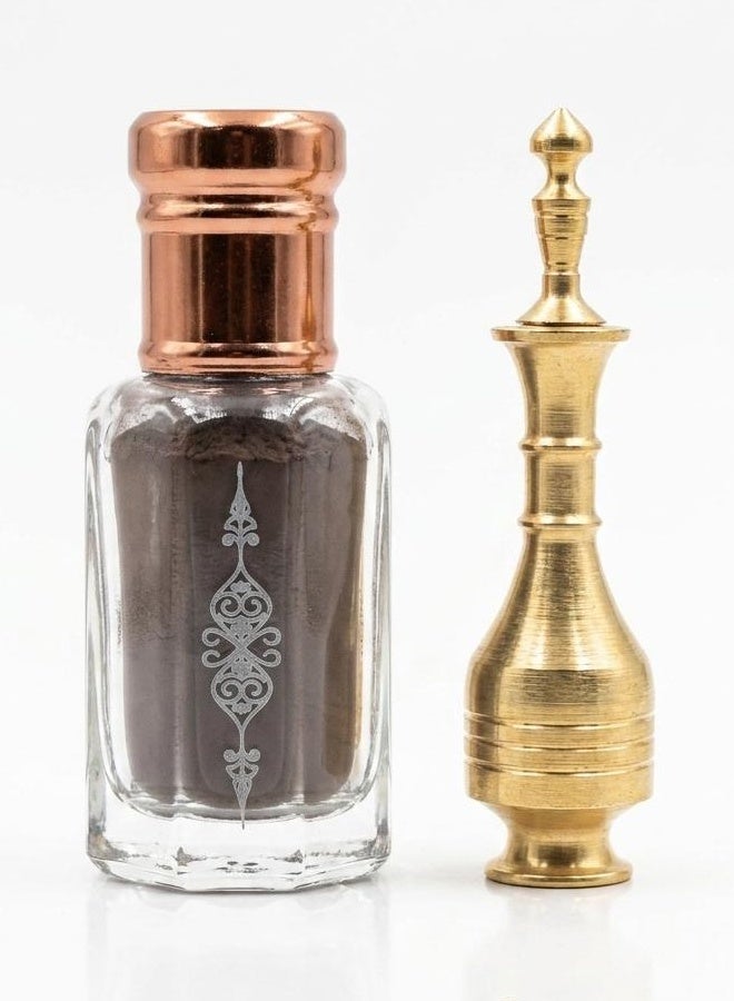 كحل إثمد أسود نقي 100% - تولة كاملة مع مكحلة نحاس - Image 1