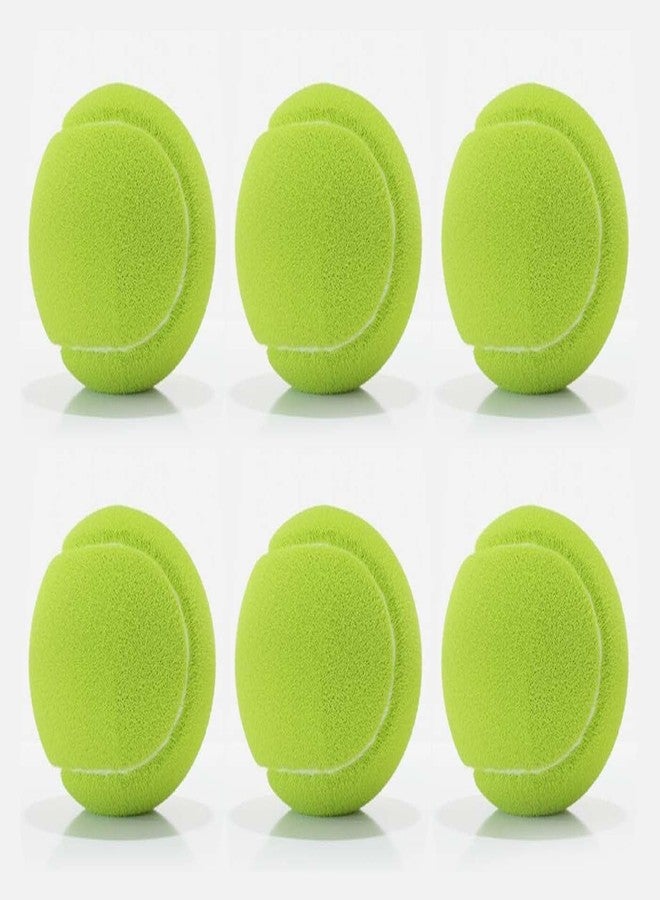 GLAN Durable Cricket Tennis Ball Lightweight Match Training/Practise Balls for Adults, Kids, Professionals (Green Tennis Balls Set of 6Pcs) - Image 1