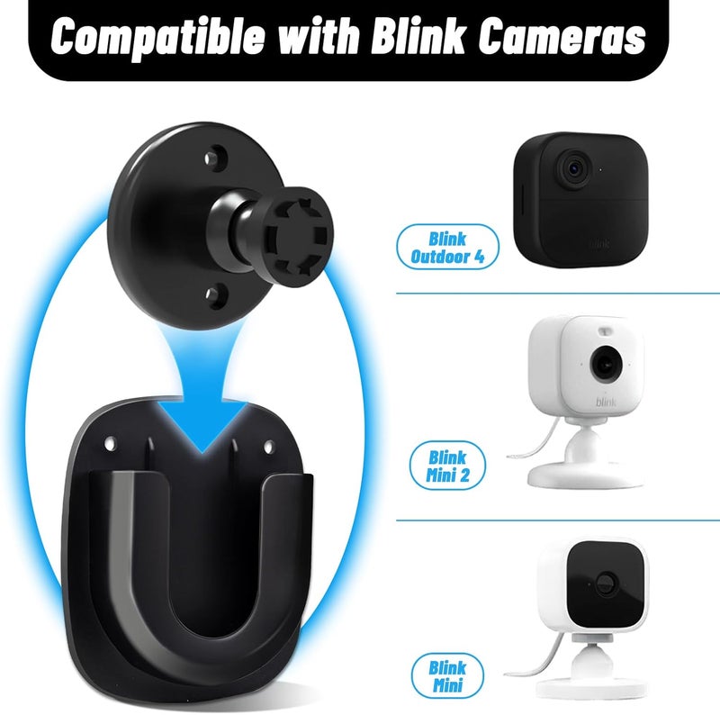 حزمة من 3 حوامل جدارية لاصقة للكاميرات Blink Mini وBlink Mini 2 وBlink الداخلية والخارجية، بدون حفر، بدون مسامير، سهلة التركيب، لا تسبب تلفًا (3) - Image 3