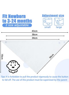 Giegxin 30 Pcs Muslin Baby Bibs White Bandana Drool Unisex Girls Boys Triangle Bibs Soft Absorbent Solid Colors Adjustable Newborn Bibs Set For Baby Infants Toddlers Teething Drooling Feeding  - Image 3