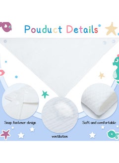Giegxin 30 Pcs Muslin Baby Bibs White Bandana Drool Unisex Girls Boys Triangle Bibs Soft Absorbent Solid Colors Adjustable Newborn Bibs Set For Baby Infants Toddlers Teething Drooling Feeding  - Image 4