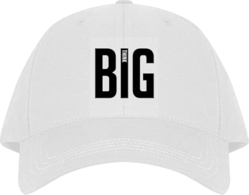 THINK BIG Plain unisex baseball cap White