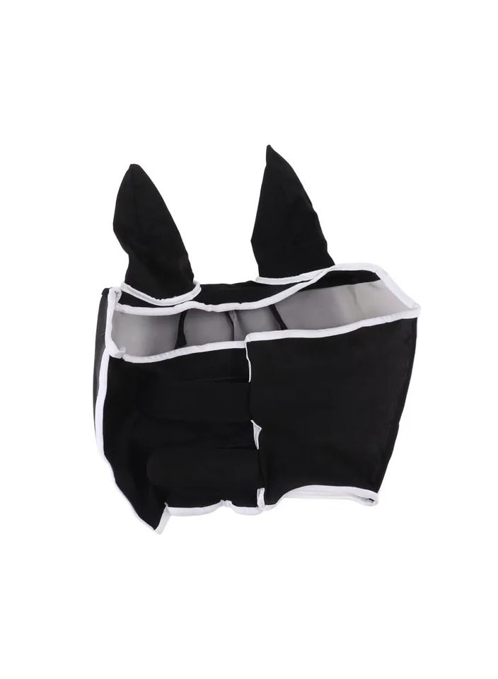 Generic 1-Piece Mesh Breathable Fly and Mosquito Prevention Horse Mask,Elastic UV Protection Mask,Size S,Colour Black - Image 5