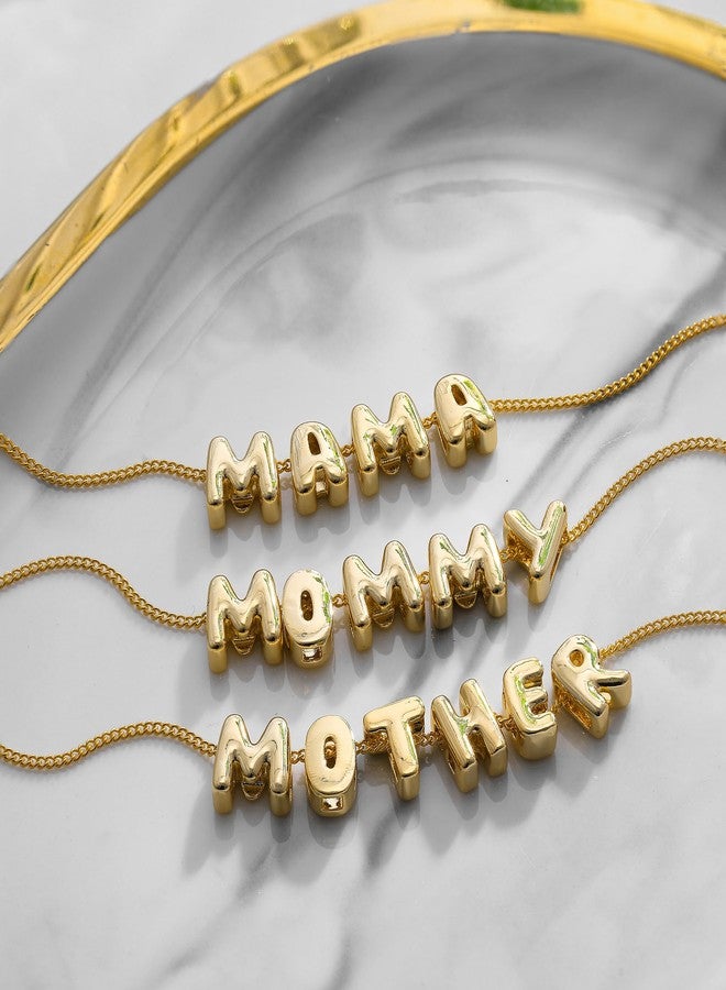 SLOONG Mama Necklace for Women, Mother's Day Gift for Mom Letter Necklace 18K Gold Plated Dainty Mother and Daughter Matching Gift for New Mom Boyfriends Mama (Gold) - Image 5