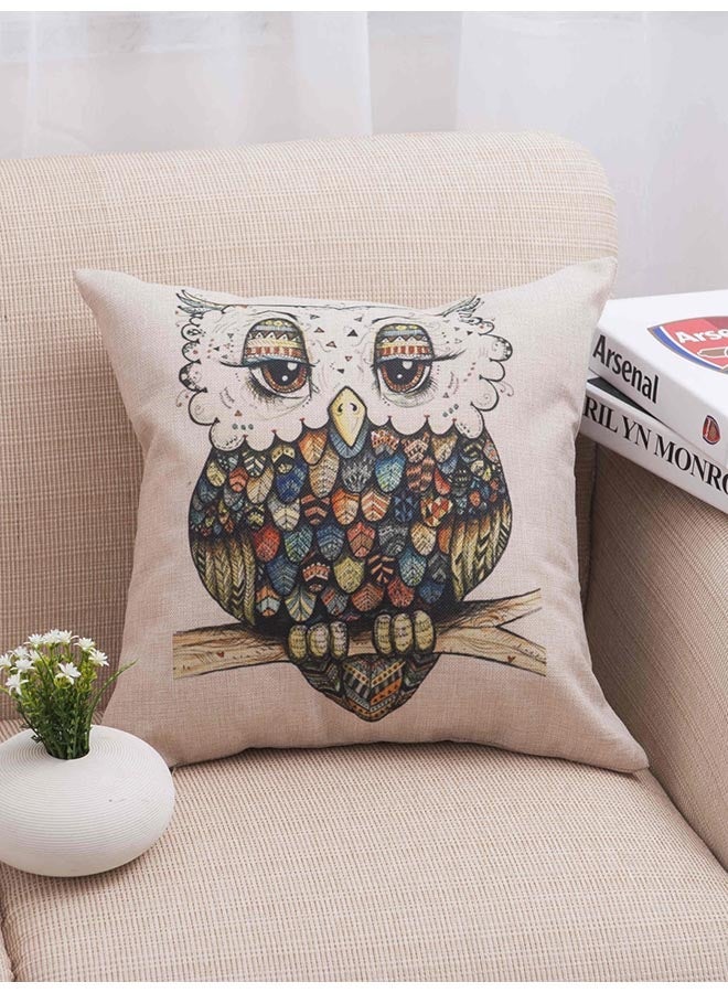 NIBEMINENT Owl Pattern Cushion Cover Multicolour 45x45cm