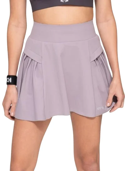 Strch STRCH Nylon Women Plated Skirt with Bonded Waistband | Purple | Size - L