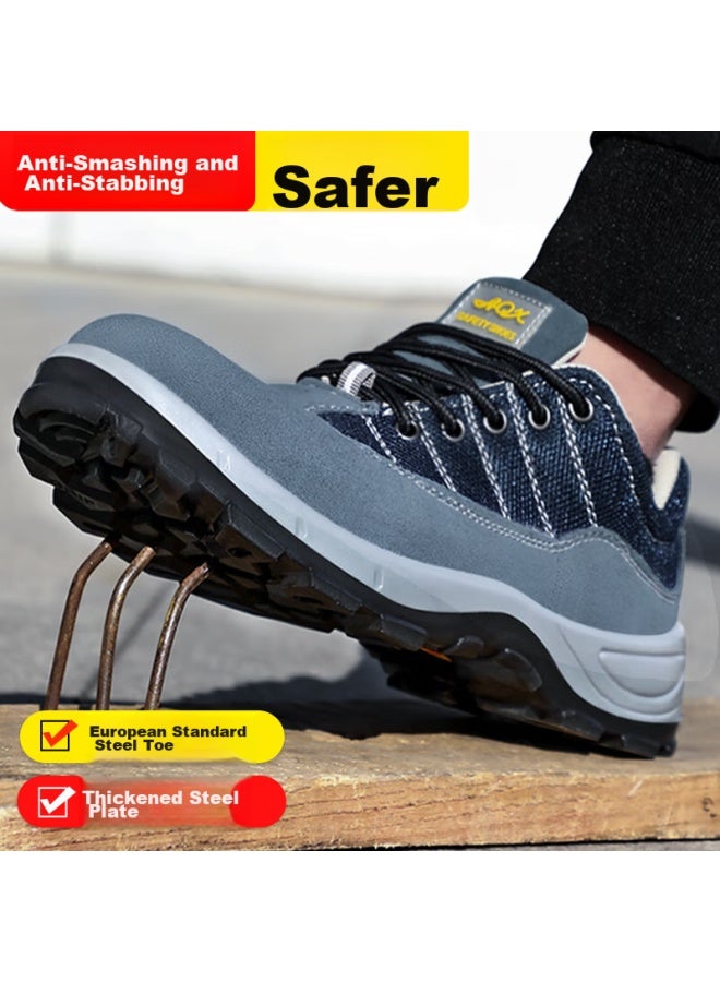 JUNBU Safety Shoes For Men, Winter Steel Toe Cap, Anti-Smashing, Anti-Puncture, Wear-Resistant, Lightweight, Welding Work Safety Functional Shoes 2156-1 Size 42 - Image 4