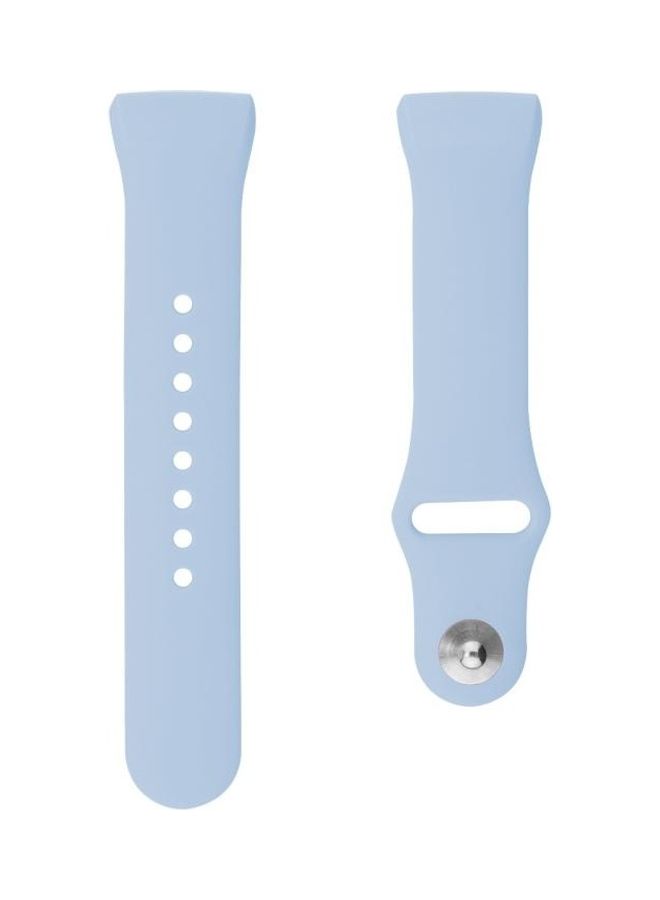 NIBEMINENT Replacement Solid Colour Silicone Strap Band For Fitbit Charge 3 22mm Blue - Image 2