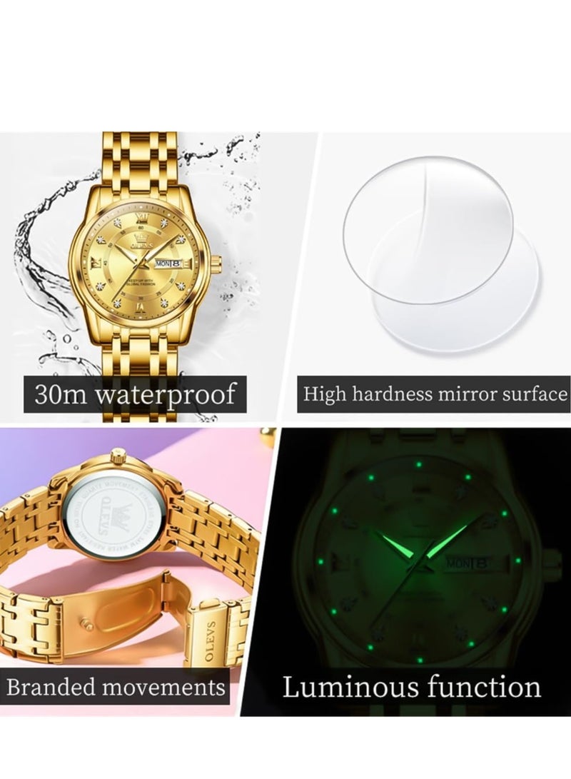 أوليفز ساعات نسائية عصرية كوارتز ستانلس ستيل مقاومة للماء 5513 - Image 4