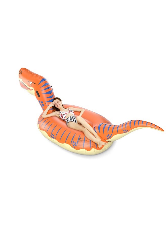 Jasonwell - Inflatable Dinosaur Pool Float For Boys Girls Adults 124'' Giant T-Rex Floatie Summer Beach Swimming Pool Inflatables Ride On Party Pool Toys Raft Lounge Kids Tyrannosaurus Rex Toys - Image 1