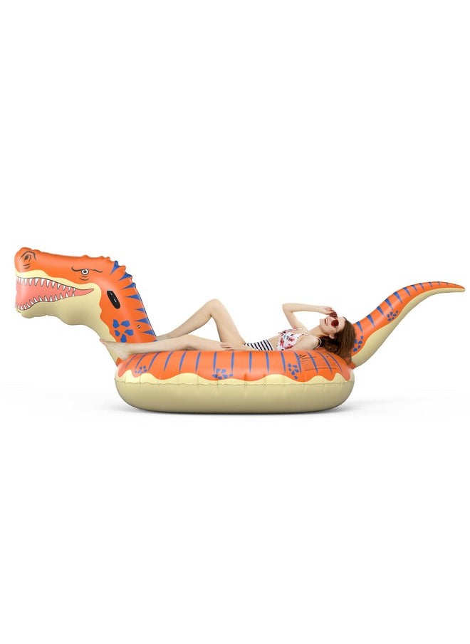 Jasonwell - Inflatable Dinosaur Pool Float For Boys Girls Adults 124'' Giant T-Rex Floatie Summer Beach Swimming Pool Inflatables Ride On Party Pool Toys Raft Lounge Kids Tyrannosaurus Rex Toys - Image 1