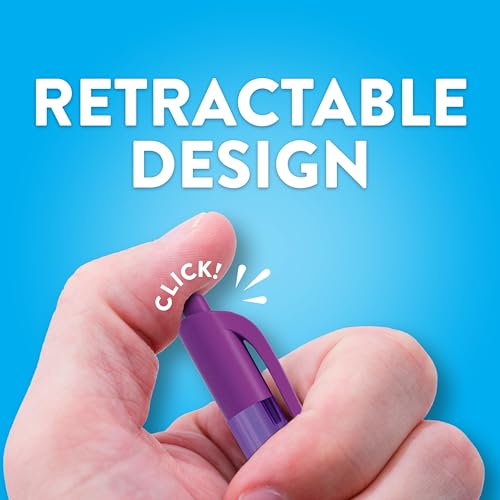 Paper Mate InkJoy 100RT Retractable Ballpoint Pens, Medium Point, Blue, Box of 12 - Image 3