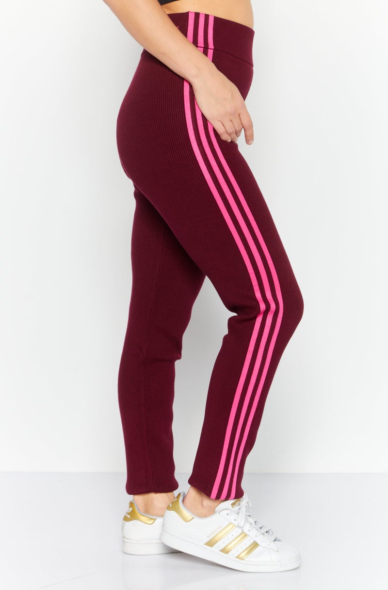 Adidas سروال تدريب رياضي نسائي من أديداس × آيفي بارك، مارون/وردي - Image 3