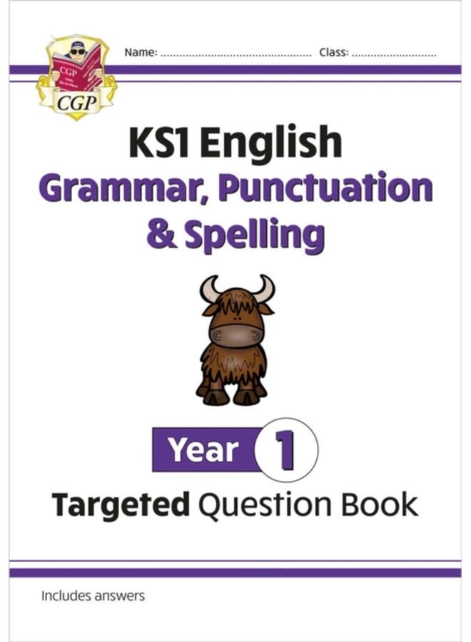 KS1 English Year 1 Grammar Punctuation Spelling Targeted Question Book with Answers - Paperback
