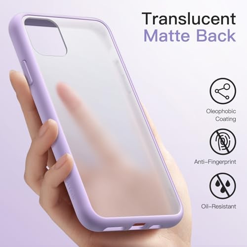 JETech Matte Case for iPhone 11 6.1-Inch, Shockproof Military Grade Drop Protection, Frosted Translucent Back Phone Cover, Anti-Fingerprint (Light Purple) - Image 4