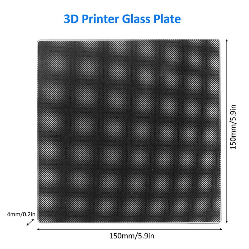 150x150mm 3D Printer Tempered Glass Bed Plate Microporous Coating Strong Adhesion Heat Reusable Heated Bed - Image 4
