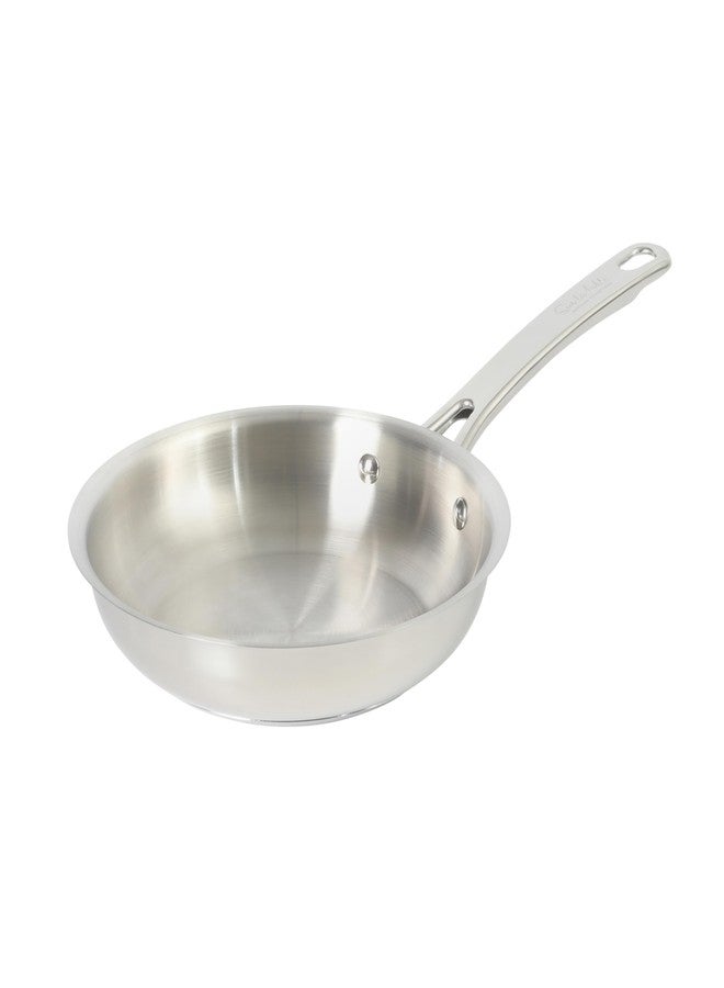 Sur La Table Kitchen Essentials Chef's Deck 8-Inch Stainless Steel Frying Pan – Induction Ready Skillet with Tri-Ply Base, Polished Finish & Hollow Stay-Cool Handle - Image 1