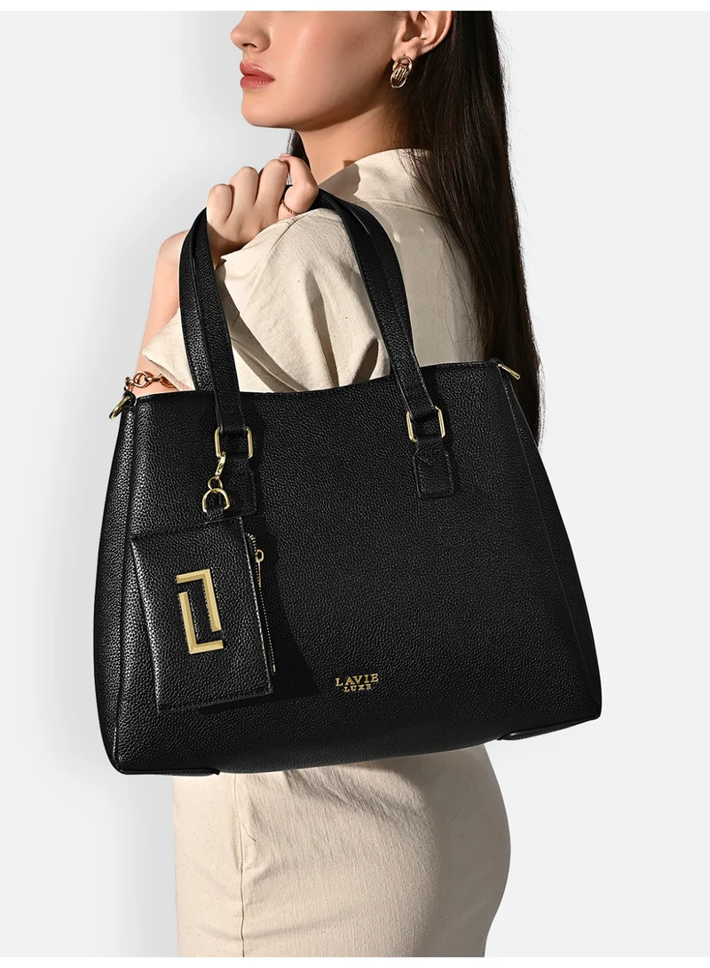 Lavie Luxe Women's Rumi 3 Compartment Satchel (Black)