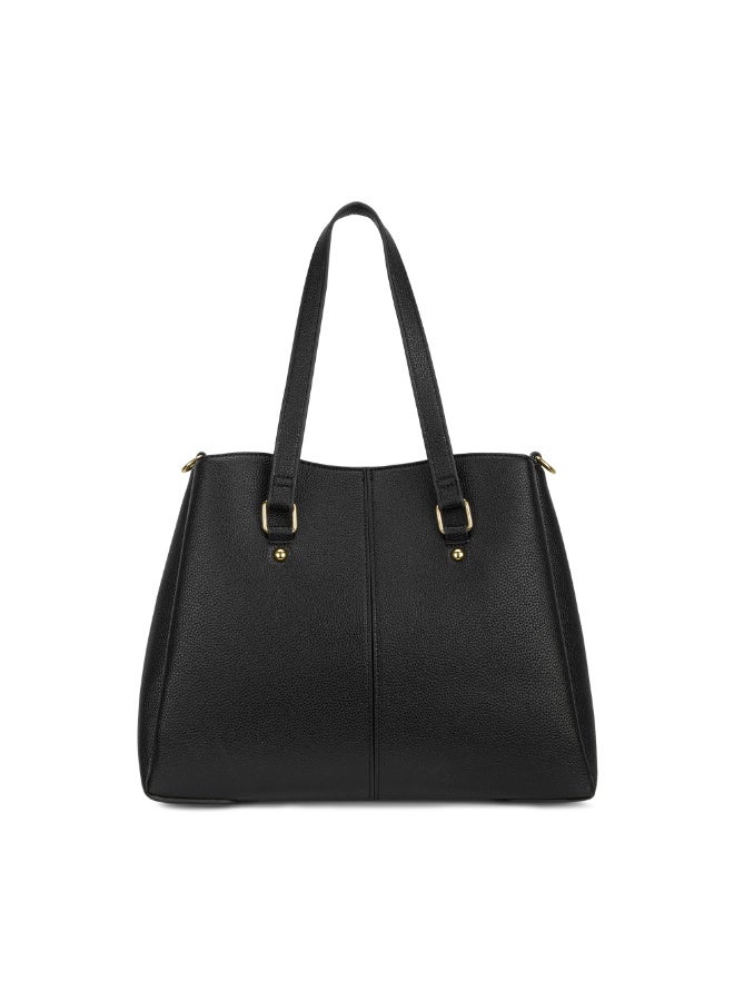 Lavie Luxe Women's Rumi 3 Compartment Satchel (Black) - Image 5
