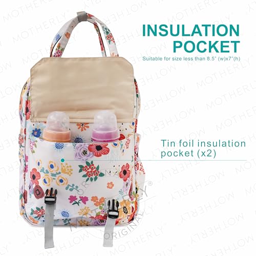 Motherly Printed Diaper Bag for Mothers for Travel, Maternity Bag for Newborn Baby, Mothers Travelling Bag, Multiple Pocket Water Resistant Baby Bag, Hospital Bag for mom(Garden Glam) - Image 4