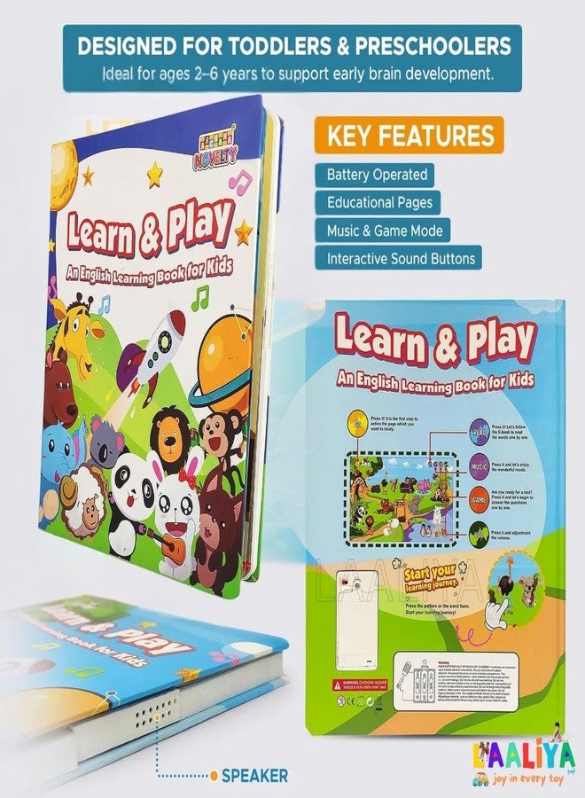 LAALIYA Learn & Play English Learning Book for Kids | Interactive Sound Book with Music, Stories, and Activities | Early Educational Toy for Toddlers and Preschoolers - Image 2