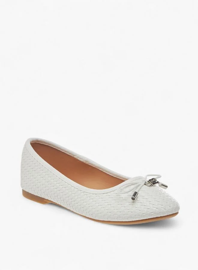 Flora Bella By Shoexpress Flora Bella Bow Detail Slip-On Ballerina Shoes
