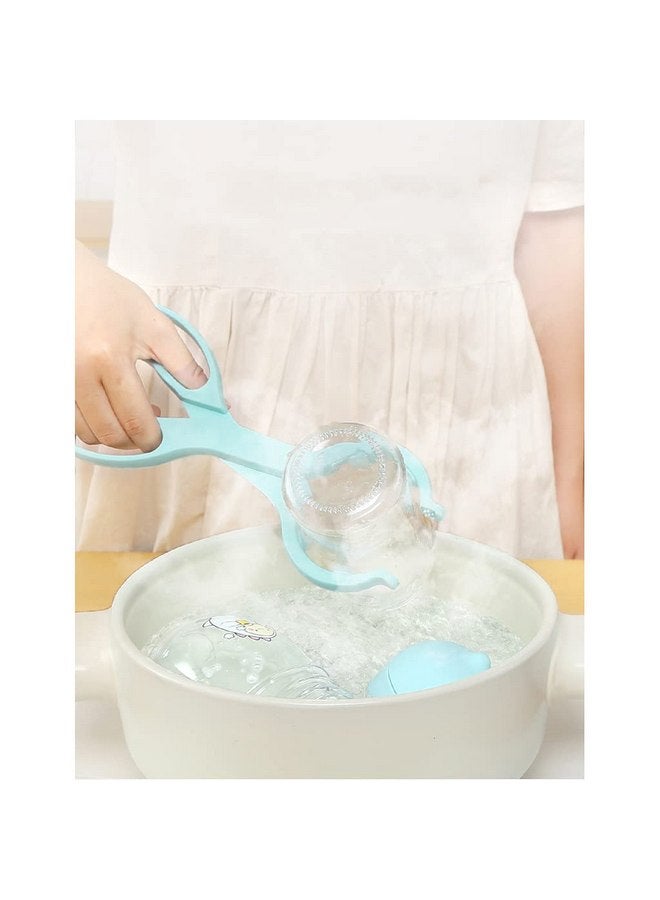 ROMIRUS Baby Bottle Tongs, Anti-scalding Bottle Clip Holder, Scissor Design, Multi-Functional (Blue) - Image 5