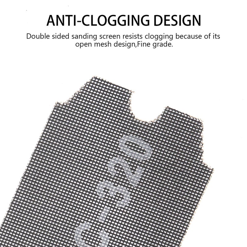 SCOTTCHEN شبكة ورق صنفرة الجبس 4-3/16" × 11-1/4" حبيبات #320-12 قطعة - Image 3