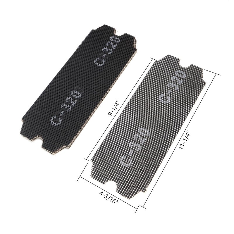 SCOTTCHEN شبكة ورق صنفرة الجبس 4-3/16" × 11-1/4" حبيبات #320-12 قطعة - Image 2