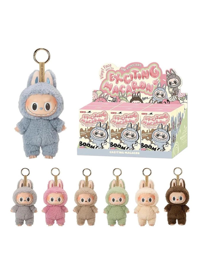 POP MART 100% Authentic Labubu Exciting Macaron Plush Pendant Blind Box By Pop Mart Version 1 17cm Assorted, Sole Distributor in Middle East (1pcs Random)  - Image 1