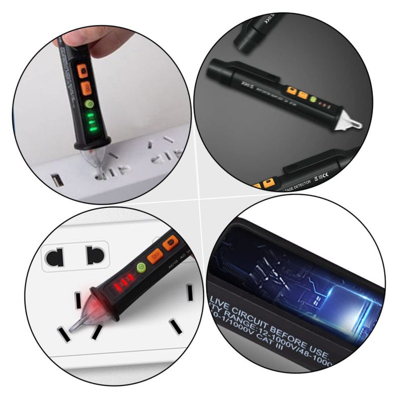 Non Contact Voltage Tester Pen with LED Light and Buzzer Alarm for Safe Electrical Detection - Image 5