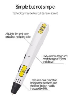 Y&D 3D Pen, 3d Printing Drawing Stencils Doodler with 3 Colors Pla Filament Refills, Speeds Are Adjustable, Art Crafts Gift for Kids, Adults  - Image 3