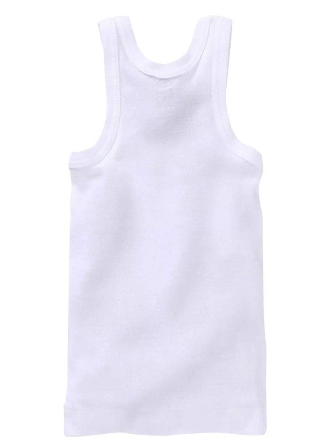 KRIDAY Kids Unisex Cotton Printed Vest Baniyan Innerwear Vest (White, 3-4 Years) - Pack of 6 - Image 4