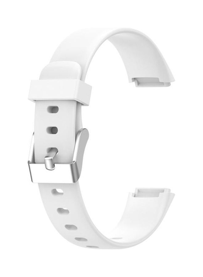 NIBEMINENT Silicone Replacement Strap For Fitbit Luxe White - Image 1
