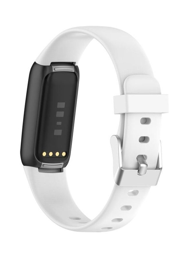 NIBEMINENT Silicone Replacement Strap For Fitbit Luxe White - Image 5