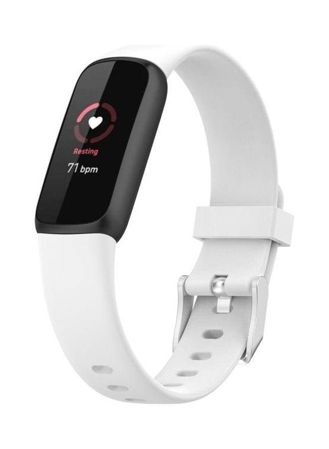 NIBEMINENT Silicone Replacement Strap For Fitbit Luxe White - Image 4