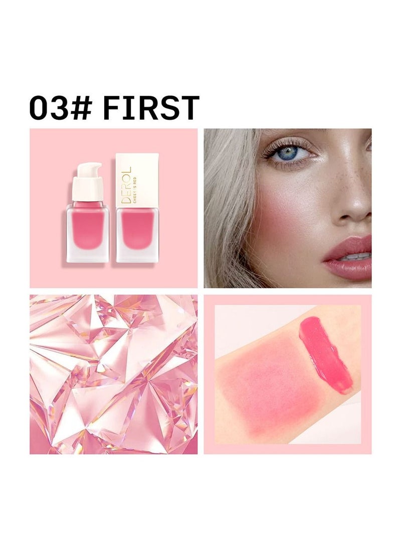 DEROL Mousse Liquid Cream Blush For Cheeks Face Blushes Stick Palette Bronzer Highlighter Shape Contour Moisturizing And Breathable Matte Finish Long-wearing Waterproof For Women Makeup  - Image 1