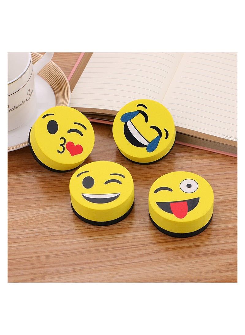 Magnetic Dry Erase Erasers 8 Pack Smiley Whiteboard Cleansers for Classroom and Office Supplies - Image 4