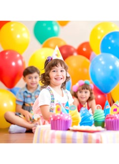VIO 100 Pcs 12 Inch Assorted Colors Rainbow Latex Balloons Bright Color Balloons for Happy Birthday Baby Shower Wedding Anniversary Birthday Party Graduation Special Celebrations Events Balloons for Garland and Balloon Arch of 100 Balloons Bright Shiny Colorful Balloons for Helium or Air Use Colorful Party Decorations Essential Party Supplies  - Image 2