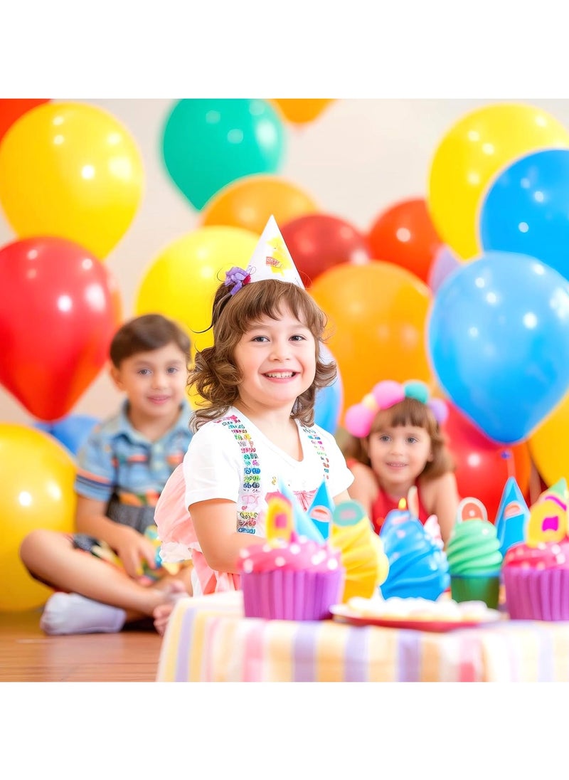 VIO - 100 Pcs 12 Inch Assorted Colors Rainbow Latex Balloons Bright Color Balloons for Happy Birthday Baby Shower Wedding Anniversary Birthday Party Graduation Special Celebrations Events Balloons for Garland and Balloon Arch of 100 Balloons Bright Shiny Colorful Balloons for Helium or Air Use Colorful Party Decorations Essential Party Supplies - Image 1
