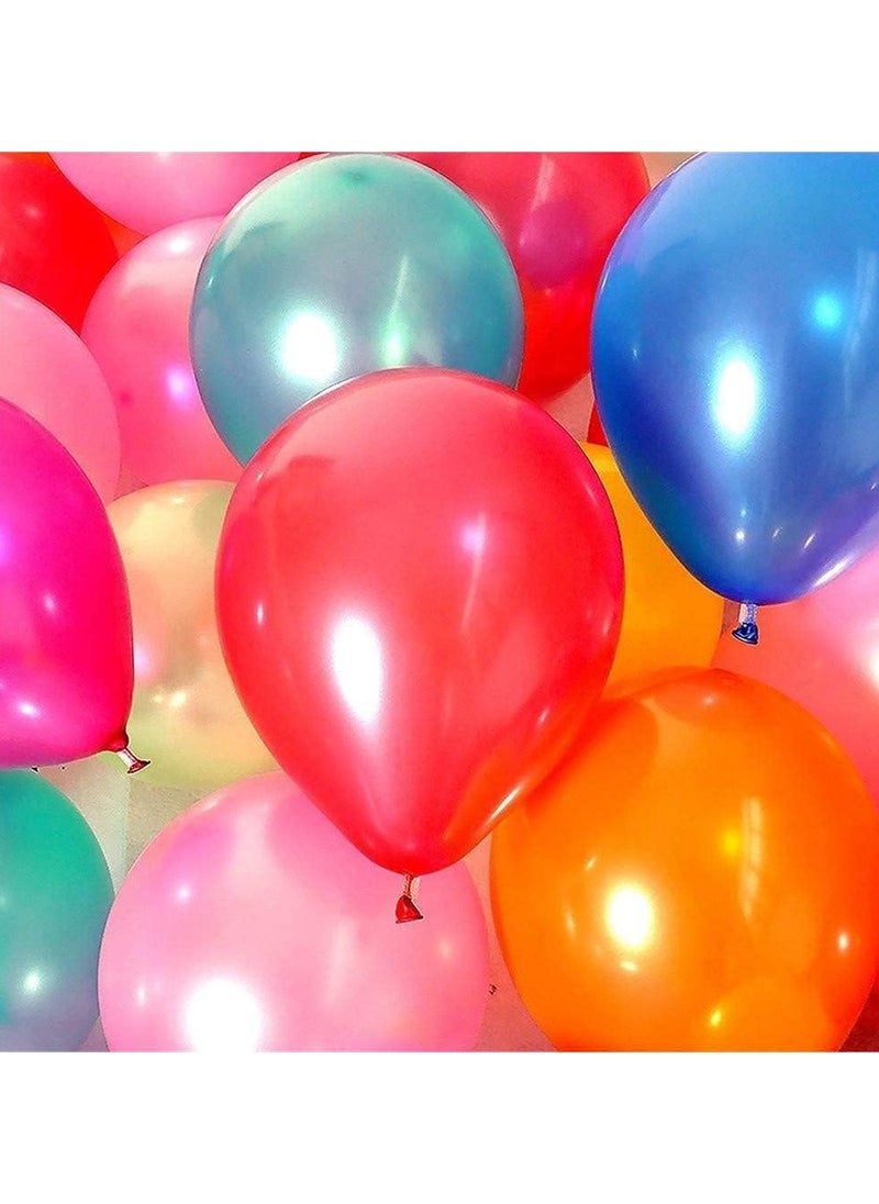 VIO - 100 Pcs 12 Inch Assorted Colors Rainbow Latex Balloons Bright Color Balloons for Happy Birthday Baby Shower Wedding Anniversary Birthday Party Graduation Special Celebrations Events Balloons for Garland and Balloon Arch of 100 Balloons Bright Shiny Colorful Balloons for Helium or Air Use Colorful Party Decorations Essential Party Supplies - Image 1