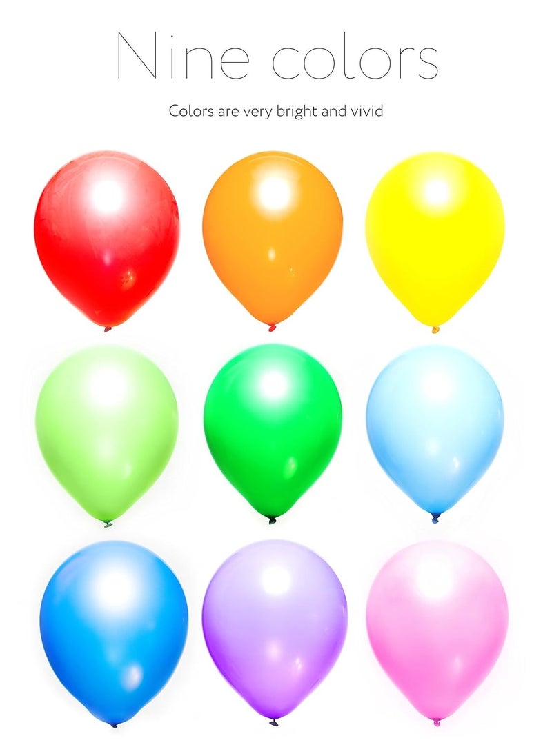 VIO - 100 Pcs 12 Inch Assorted Colors Rainbow Latex Balloons Bright Color Balloons for Happy Birthday Baby Shower Wedding Anniversary Birthday Party Graduation Special Celebrations Events Balloons for Garland and Balloon Arch of 100 Balloons Bright Shiny Colorful Balloons for Helium or Air Use Colorful Party Decorations Essential Party Supplies - Image 1