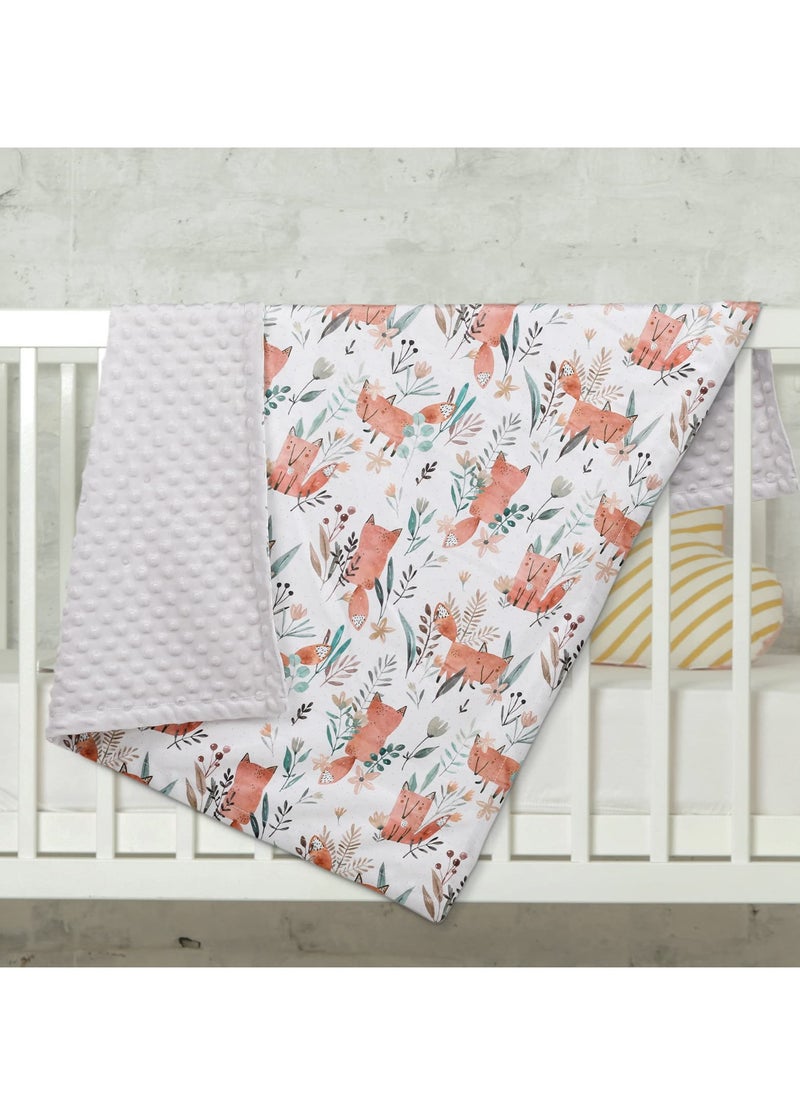 Bebiland Kids Baby Blanket Newborn Gifts, Soft Plush Blankets with Dotted Backing, Fleece Fabric Essentials for Unisex, Toddlers, Boys Girls 75x100cm (Little Fox)  - Image 4