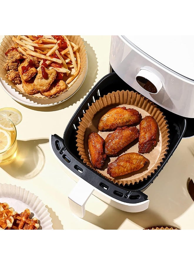 MOMENT Air Fryer Paper Liners, 100Pcs Non-Stick Disposable Liners, Baking Paper For Air Fryer Oil-Proof, Water-Proof, Food Grade Parchment For Baking Roasting Microwave - Image 2