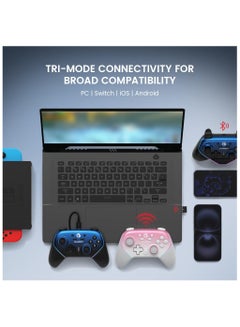 Generic GameSir Super Nova Wireless Gaming Controller for PC/Switch/iOS/Android, 1000Hz Polling Rate, Hall Effect Stick & Trigger, Rubberized Grips, RGB Lighting, Detachable Faceplate, 1000mAh with Charging Dock  - Image 2