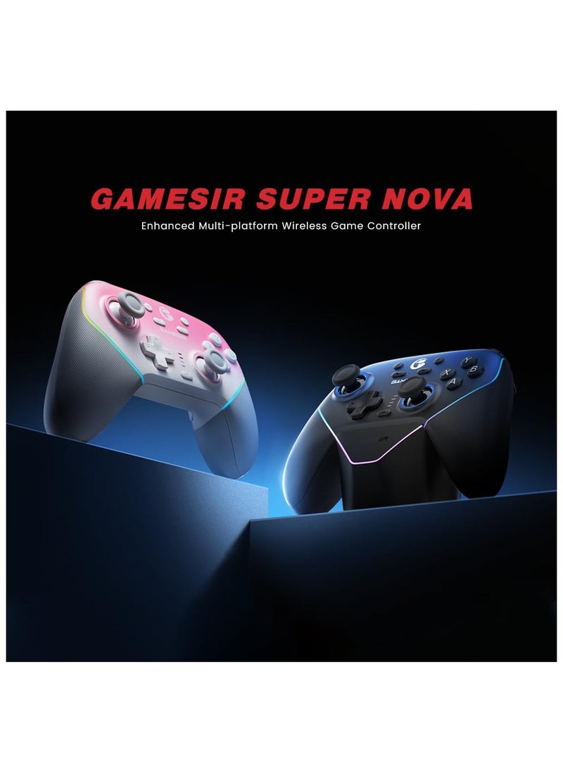 Generic - GameSir Super Nova Wireless Gaming Controller for PC/Switch/iOS/Android, 1000Hz Polling Rate, Hall Effect Stick & Trigger, Rubberized Grips, RGB Lighting, Detachable Faceplate, 1000mAh with Charging Dock - Image 1