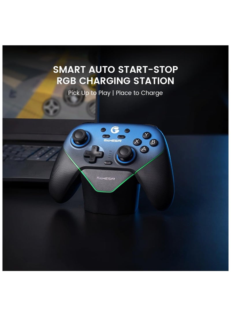 Generic - GameSir Super Nova Wireless Gaming Controller for PC/Switch/iOS/Android, 1000Hz Polling Rate, Hall Effect Stick & Trigger, Rubberized Grips, RGB Lighting, Detachable Faceplate, 1000mAh with Charging Dock - Image 1