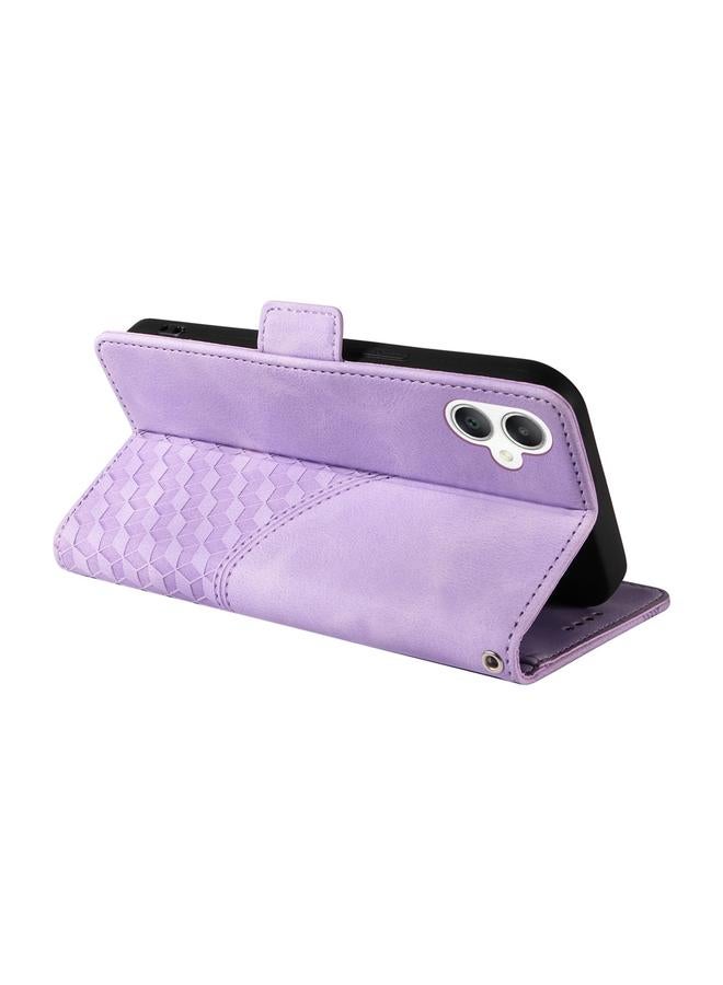 erorex Case For Samsung Galaxy A06 4G / 5G Embossed Rhombus Starry Leather Phone Case - Image 5